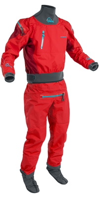 2025 Palm Männer Atom Back Zip Kayak Drysuit & Con Zip Flame / Chilli 12380