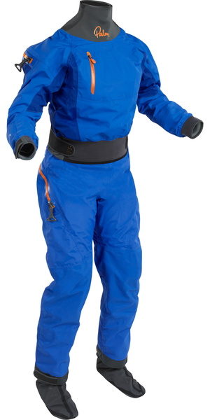 2025 Palm Womens Atom Back Zip Kayak Drysuit & Drop Seat Ocean / Cobalt 12381