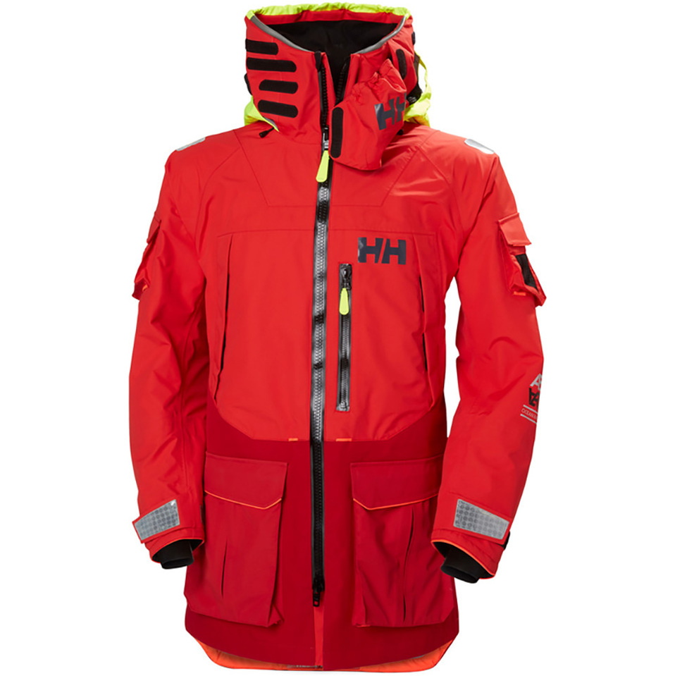 2019 Helly Hansen Aegir Ocean Jacket Alert Red 30335 - Sailing