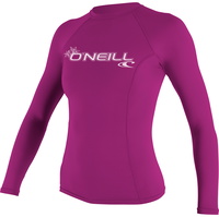 Womens Basic Skins Long Sleeve Crew Rash Vest