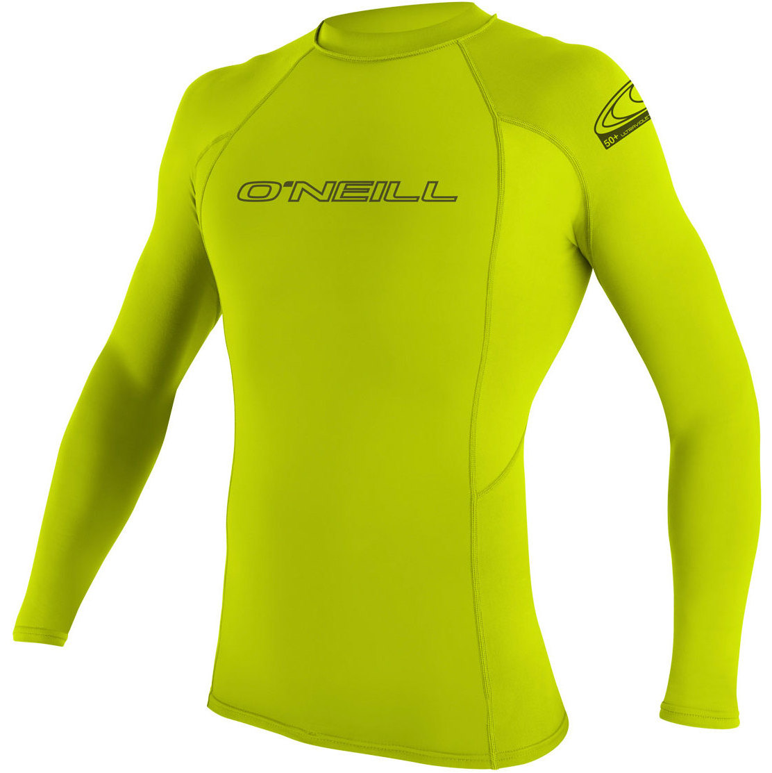 2026 O'Neill Hommes Basic Skins Long Sleeve Rash Guard 3342 - Lime