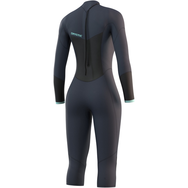 Mystic Da Donna Brand 3/2mm Manica Lunga Gamba Corta Back Zip Muta 21032 - Night Blue