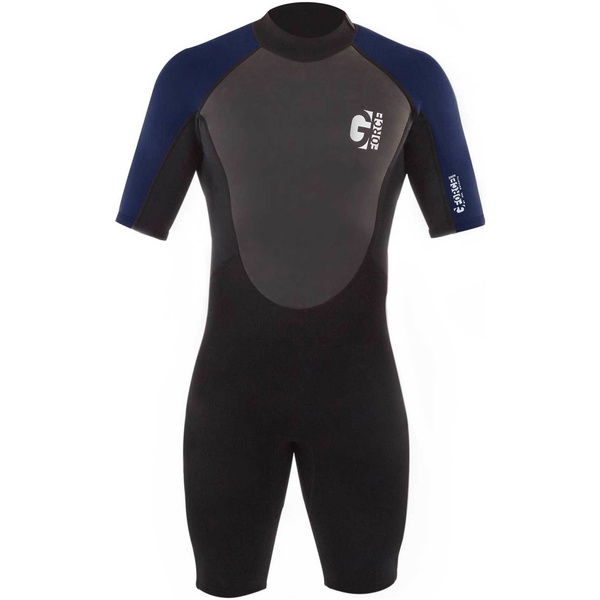 2026 Gul Da Uomo G-Force 3mm Back Zip Shorty Muta GF3305-B7 - Black / Navy