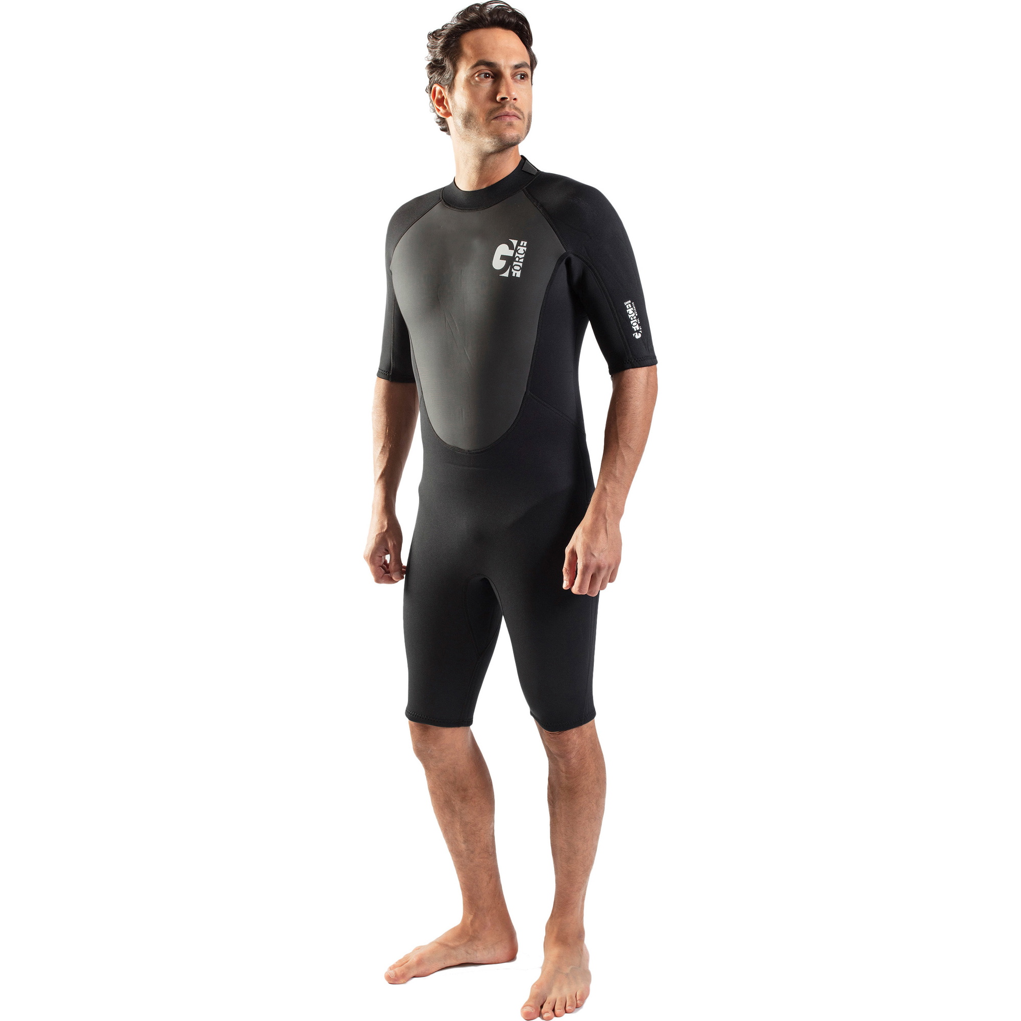 2026 Gul Mens G-Force 3mm Back Zip Shorty Wetsuit GF3305-B7 - Black