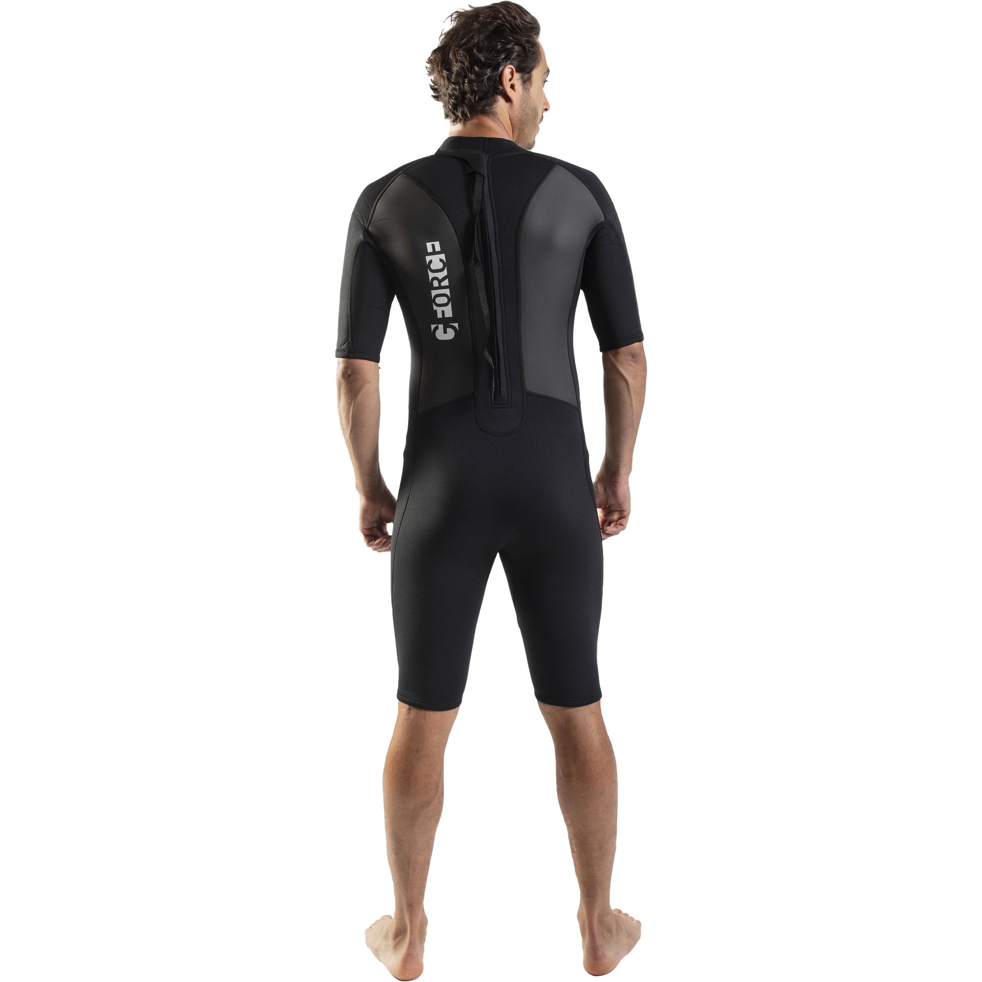 2026 Gul Mens G-Force 3mm Back Zip Shorty Wetsuit GF3305-B7 - Black