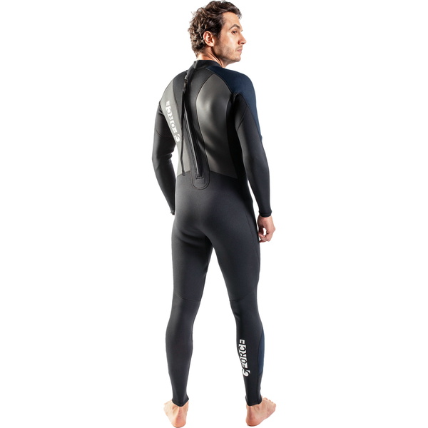 2026 Gul Da Uomo G-Force 3mm Back Zip Flatlock Muta GF1305-B7 - Black / Navy