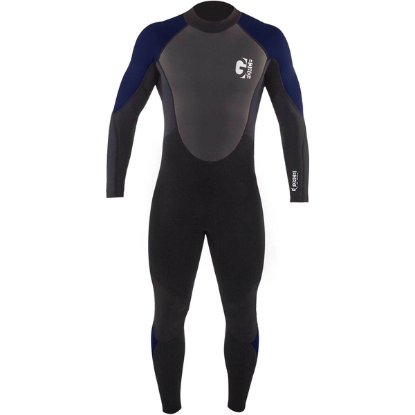 2026 Gul Da Uomo G-Force 3mm Back Zip Flatlock Muta GF1305-B7 - Black / Navy