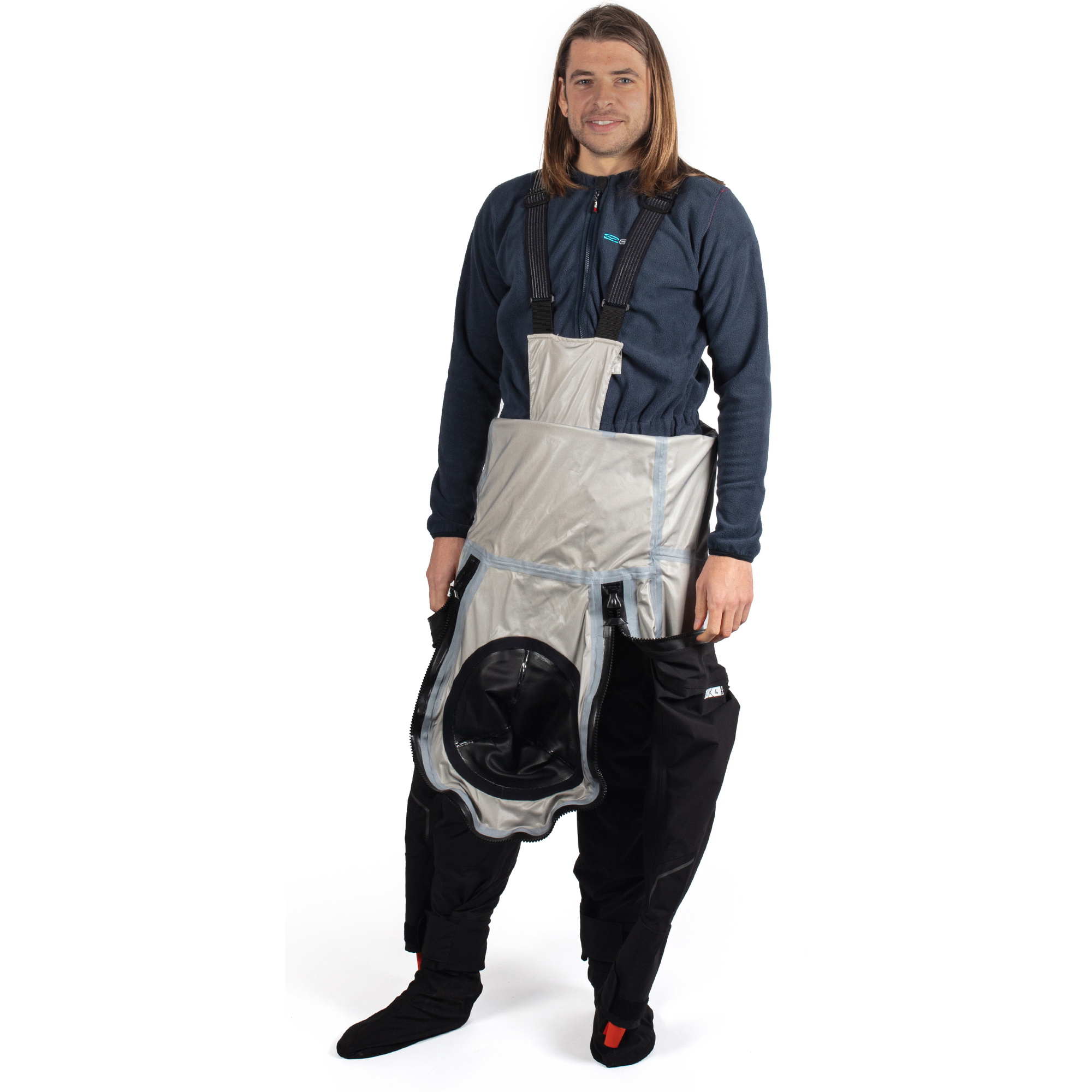 Gul Mens Code Zero Stretch U-Zip Drysuit GM0368-B9 - Black