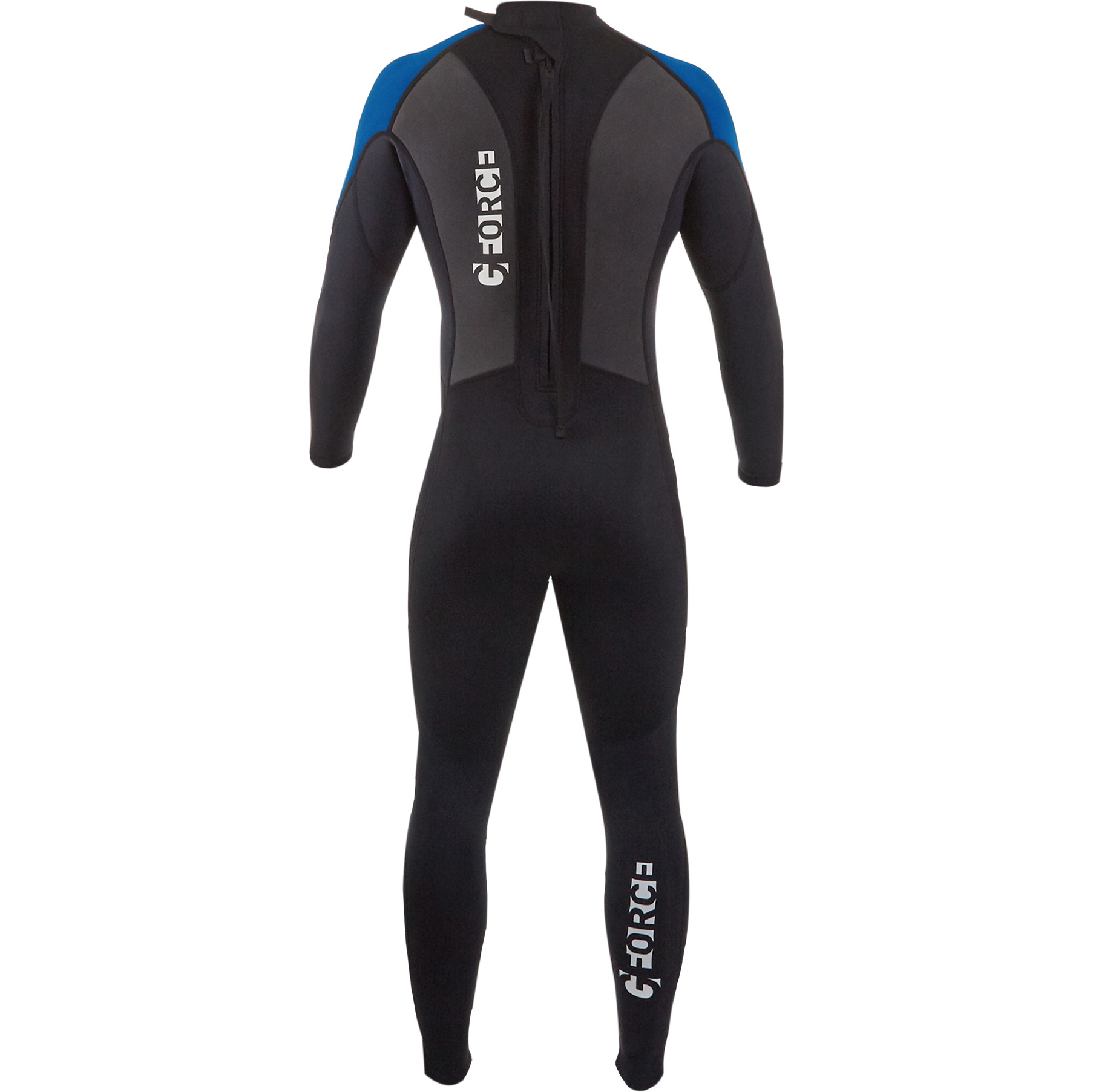 2026 Gul Junior G-Force 3mm Back Zip Flatlock Neopreno GF1307-B7 - Black / Zafir