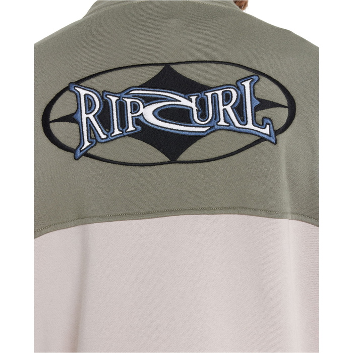 2025 Rip Curl Mens Heritage Oval 1/4 Zip Crew 09XMFL - Cactus Green -  Clothing - | Watersports Outlet
