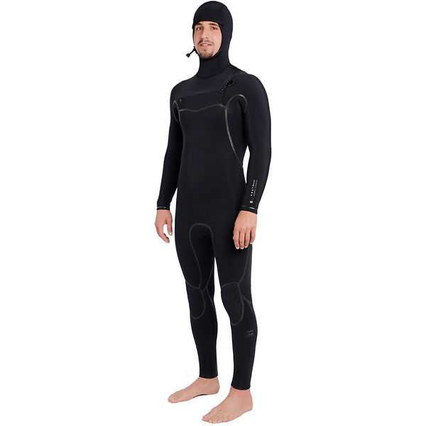 Billabong Furnace Carbon Ultra Hooded 6/5mm Chest Zip Wetsuit Black L46M01