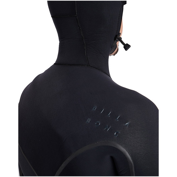 Billabong Furnace Carbon Ultra Hooded 6/5mm Chest Zip Wetsuit Black L46M01
