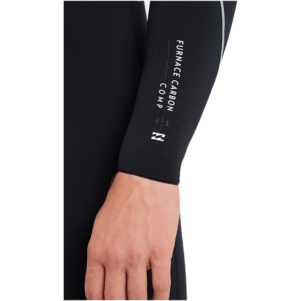 Billabong Furnace Comp De Carbone 5/4mm Chest Zip Combinaison L45m03 D'impression Noire