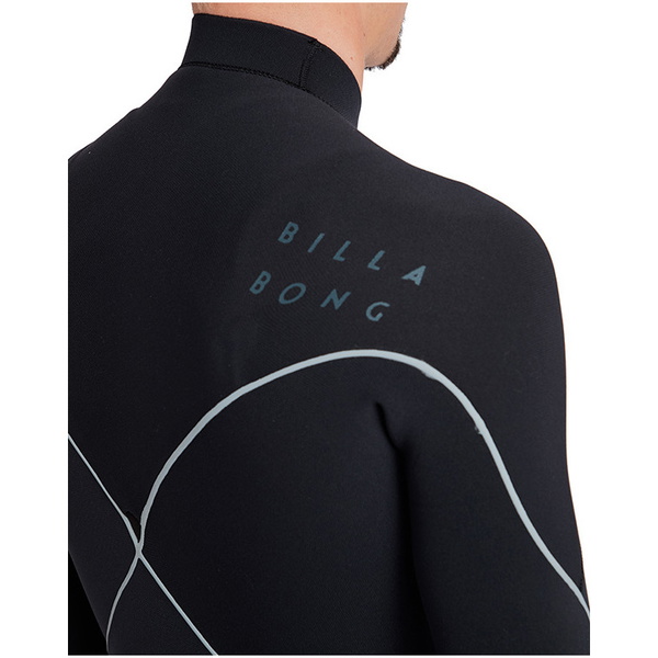Billabong Furnace Comp De Carbone 5/4mm Chest Zip Combinaison L45m03 D'impression Noire