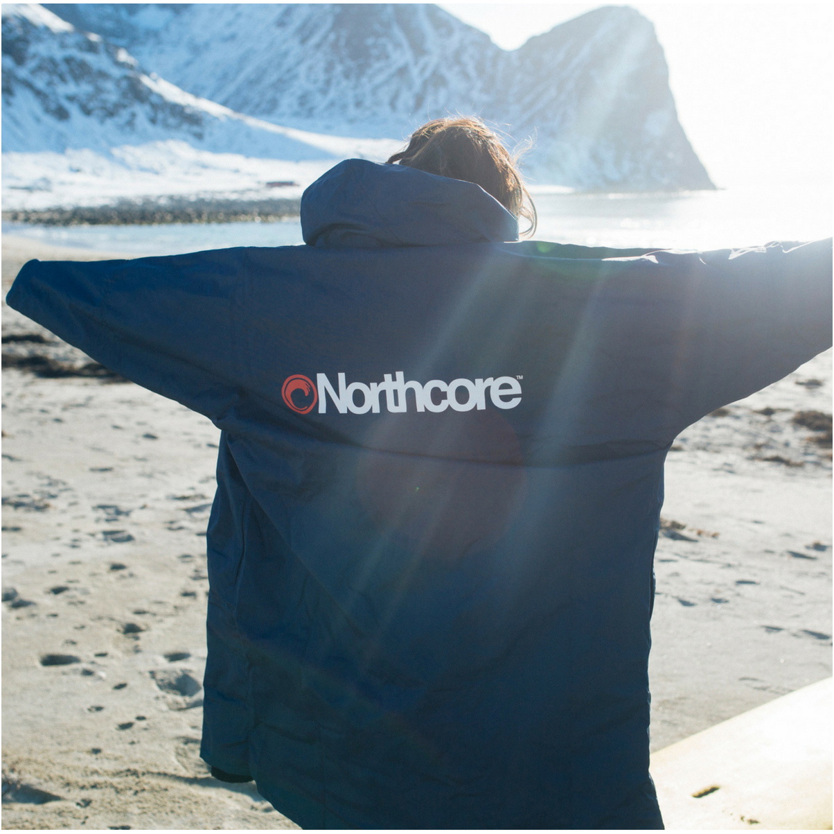 2026 Northcore Beach Basha Pro 4 Säsong Byte Robe Noco24j - Blå