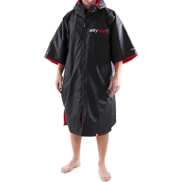 Dryrobe Advance Short Sleeve Change Robe DR100 - Black / Red