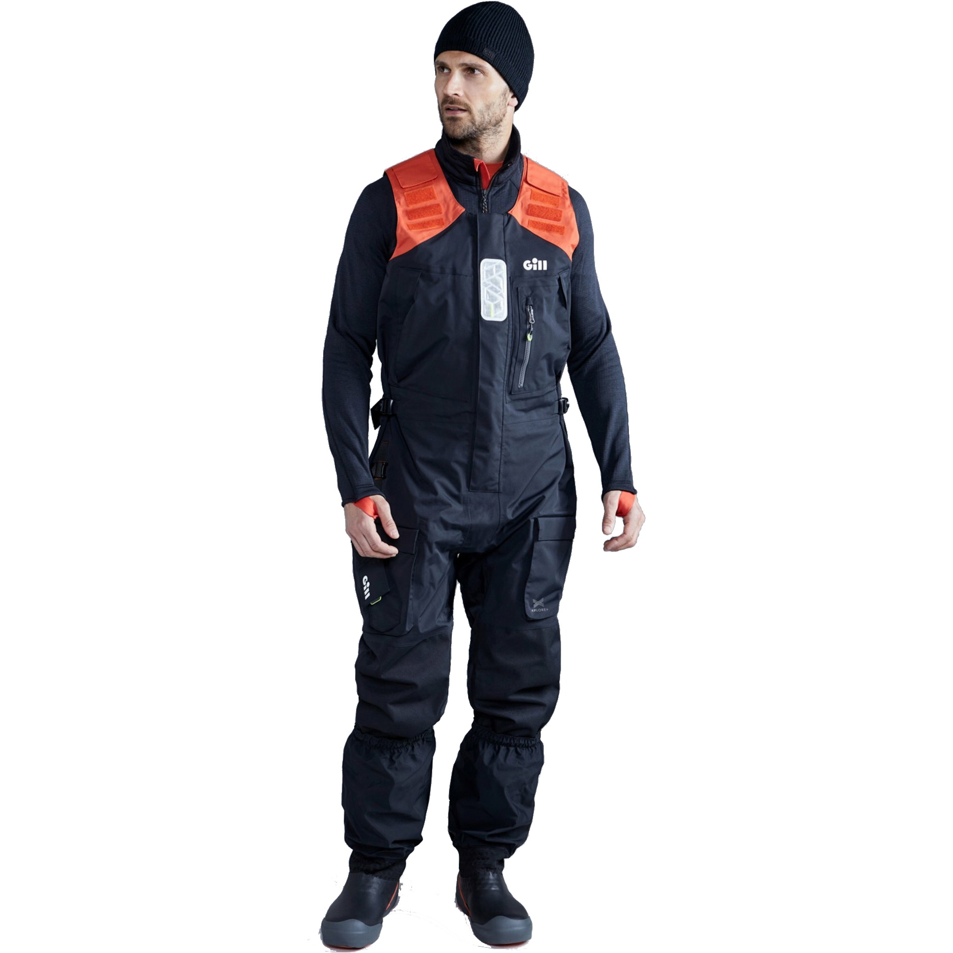 2025 Gill Männer OS1 Ocean Sailing Trousers OS13T - Graphite / Orange