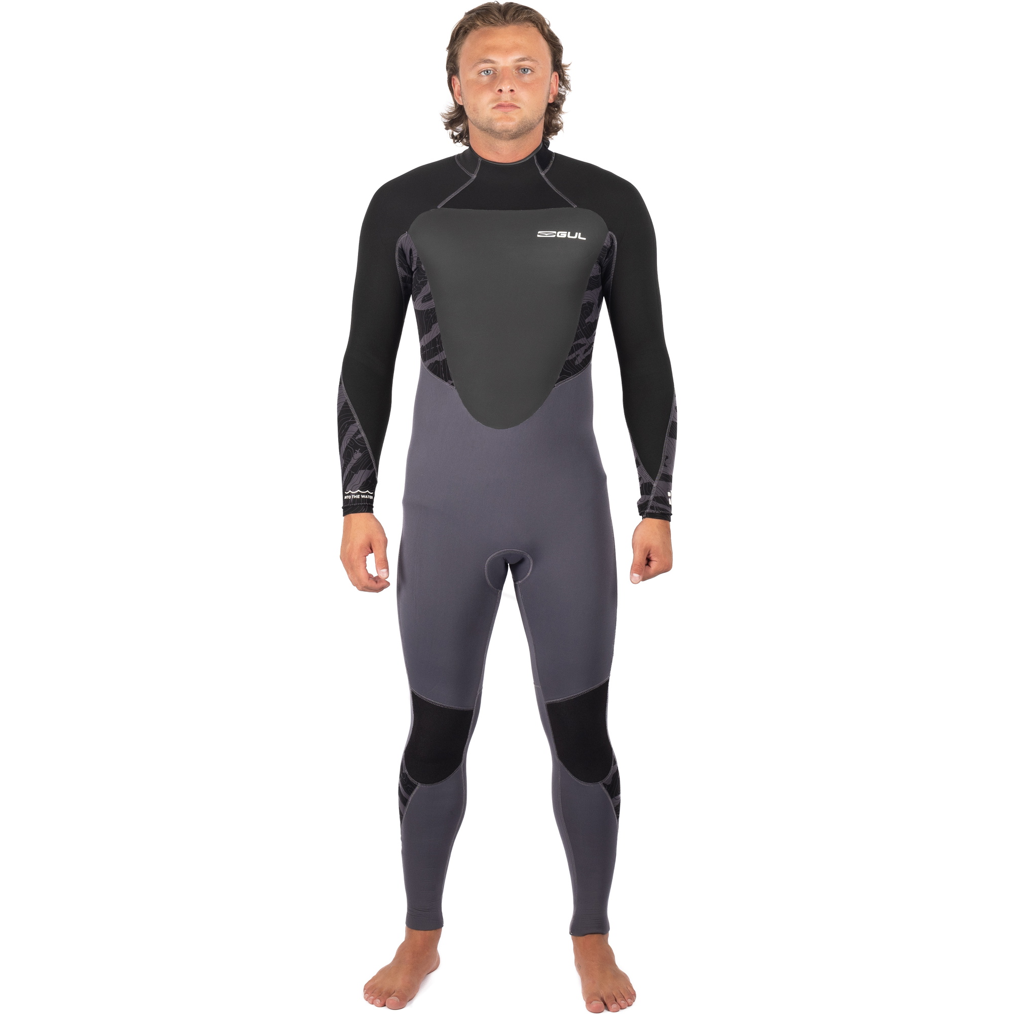 2025 Gul Da Uomo Response 5/3mm Gbs Back Zip Muta RE1213-C1 - Grey / Black