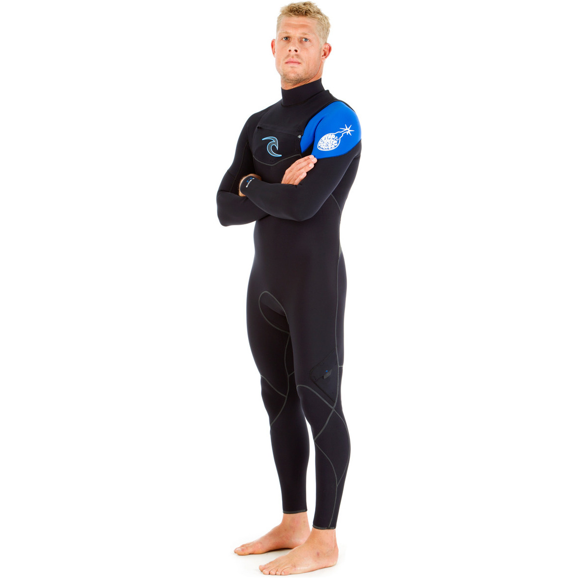 Rip Curl E-Bomb 4 / 3mm Combinaison GBS Chest Zip BLUE WSM5BE