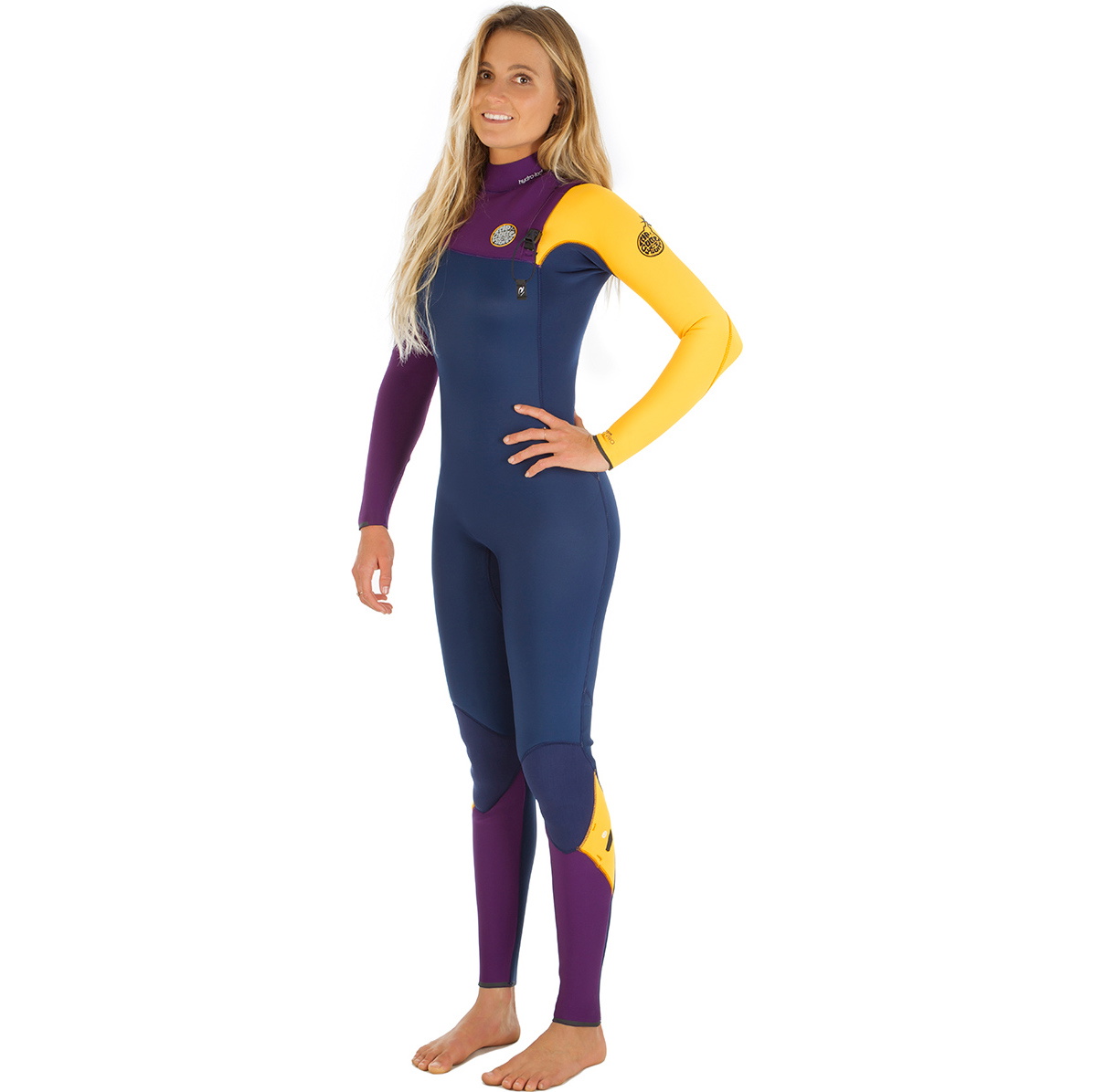 Rip Curl Womens G-Bomb 4/3mm GBS Zip-free Wetsuit Orange WSM5IG