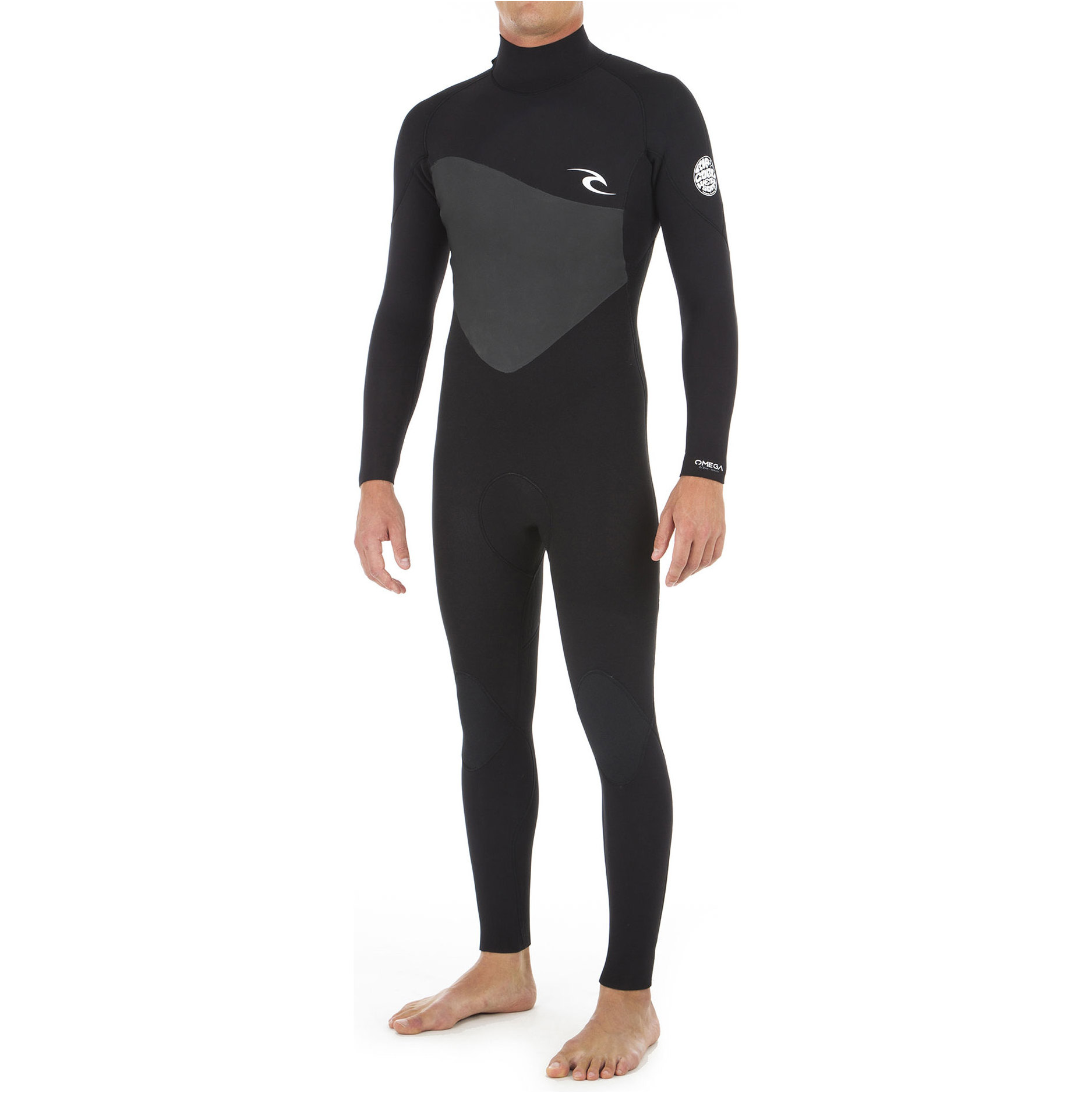 2019 Muta Da Uomo Rip Curl Omega 3/2mm Back Zip Flatlock Nera Wsm8km