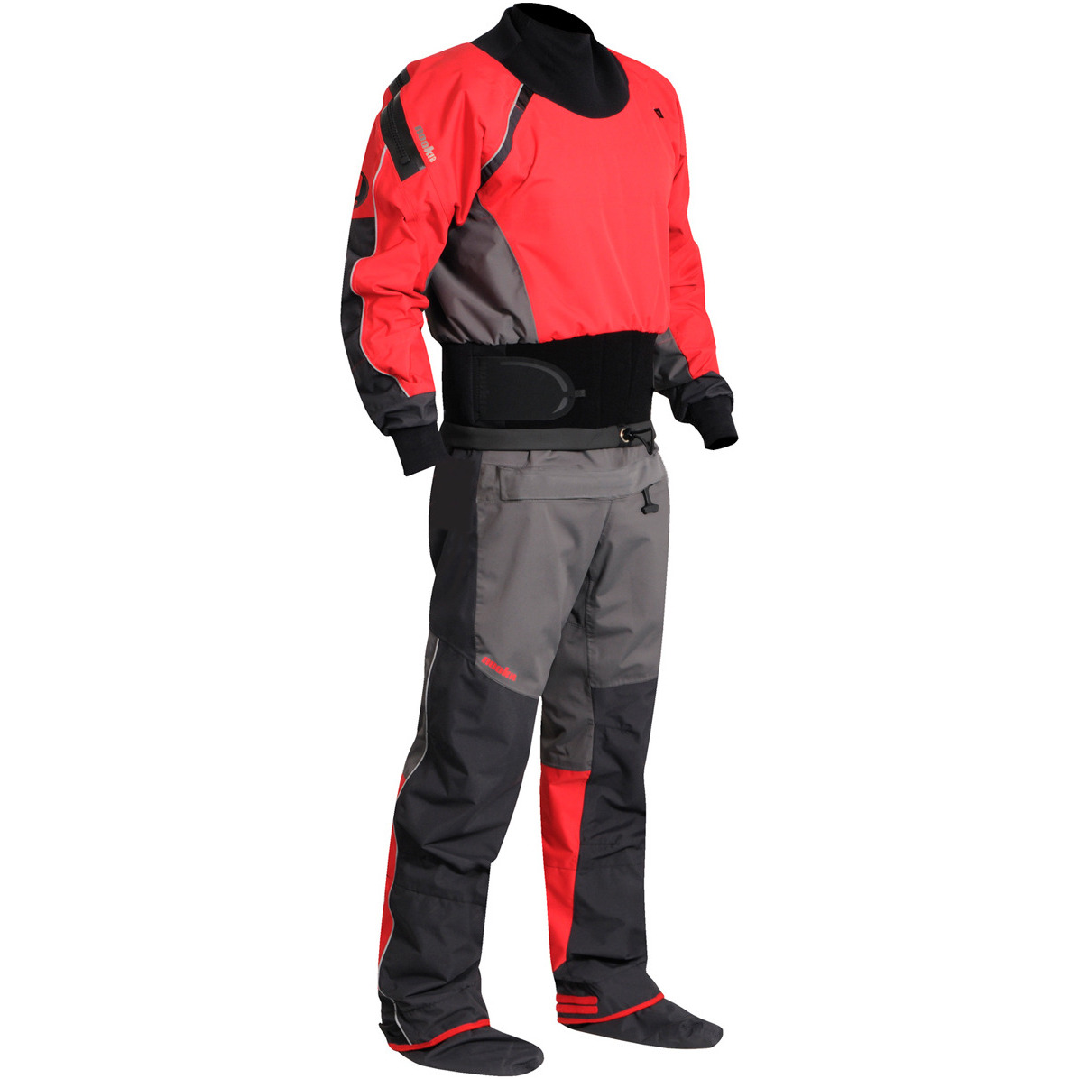2026 Nookie Lader Kajakk Drysuit Kullgrå Rød Dr10