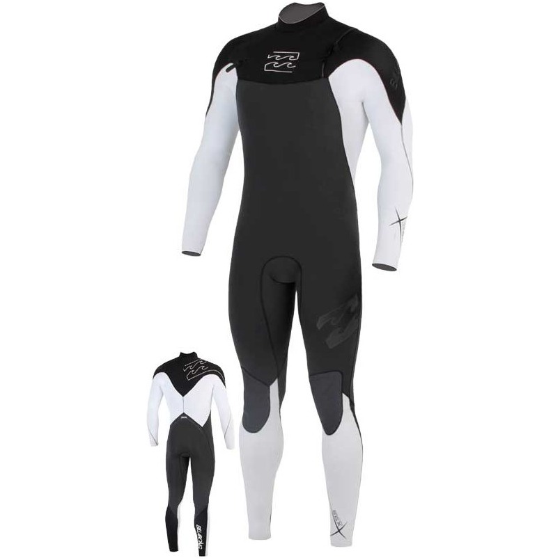 Billabong SGX 3/2 Chest Zip Steamer Wetsuit Graphite/Black/White