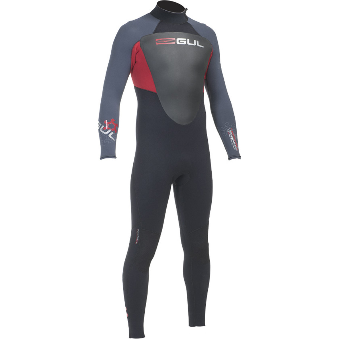 Gul Response 5/3mm  GBS Back Zip Wetsuit Black / Graphite / Red RE1213
