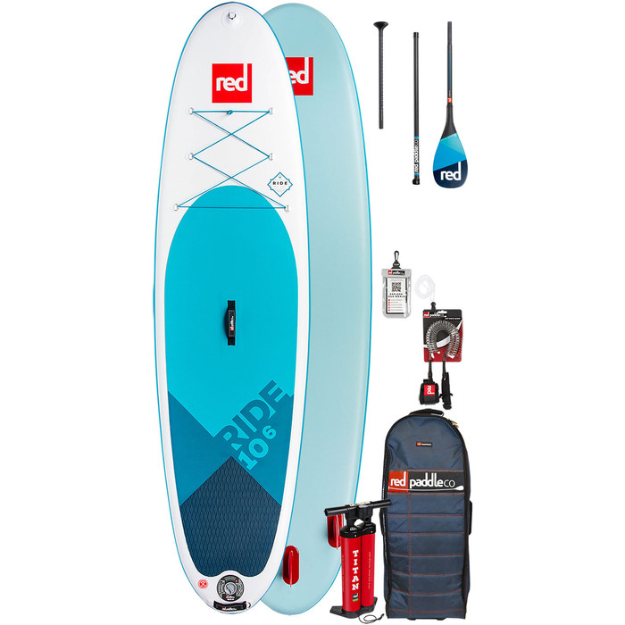 2024 Red Paddle Co Ride 10'6 Inflatable Stand Up Paddle Board - Carbon 100 Package