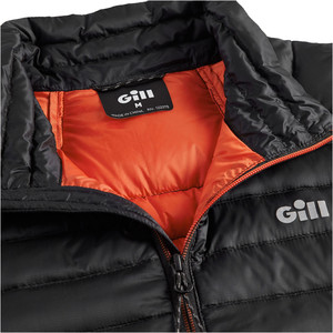 Gill Mens Hydrophobe Down Jacket & UV Tec Fade Print Tee Package Deal Black / Tango