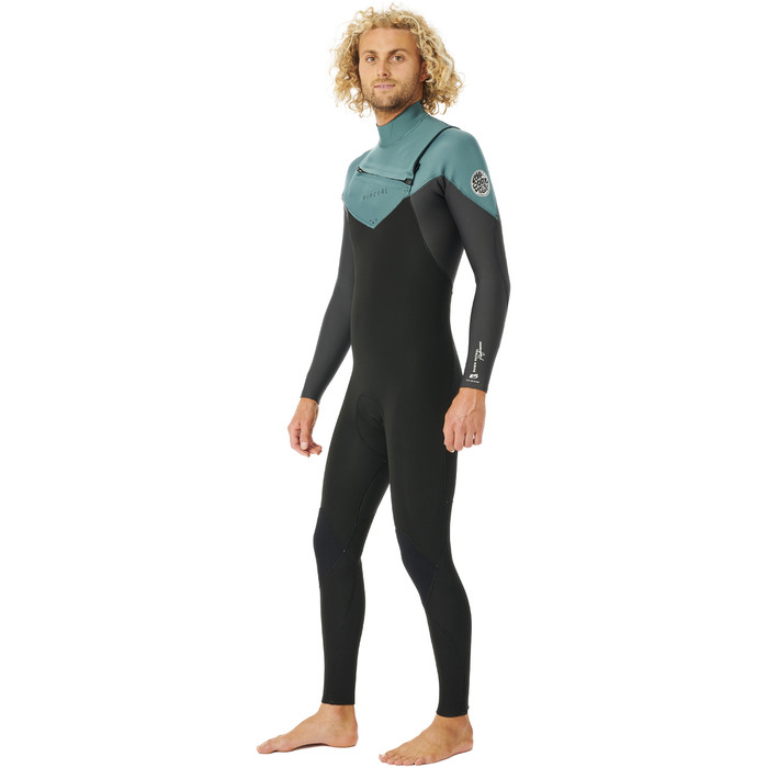 2023 Rip Curl Mens Dawn Patrol Performance Eco 3/2mm Chest Zip Wetsuit 15MMFS - Muted Green