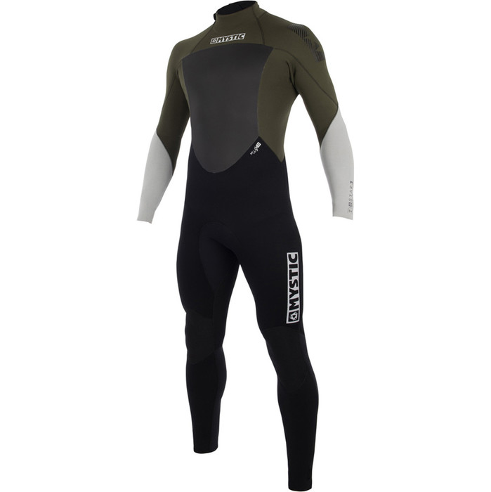2019 Mystic Star 5/4mm Gbs Back Zip Wetsuit Donker Olive 180.018