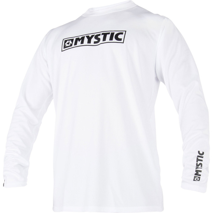 2021 Mystic Star Long Sleeve Loosefit Quick Dry Rash Vest White 180106