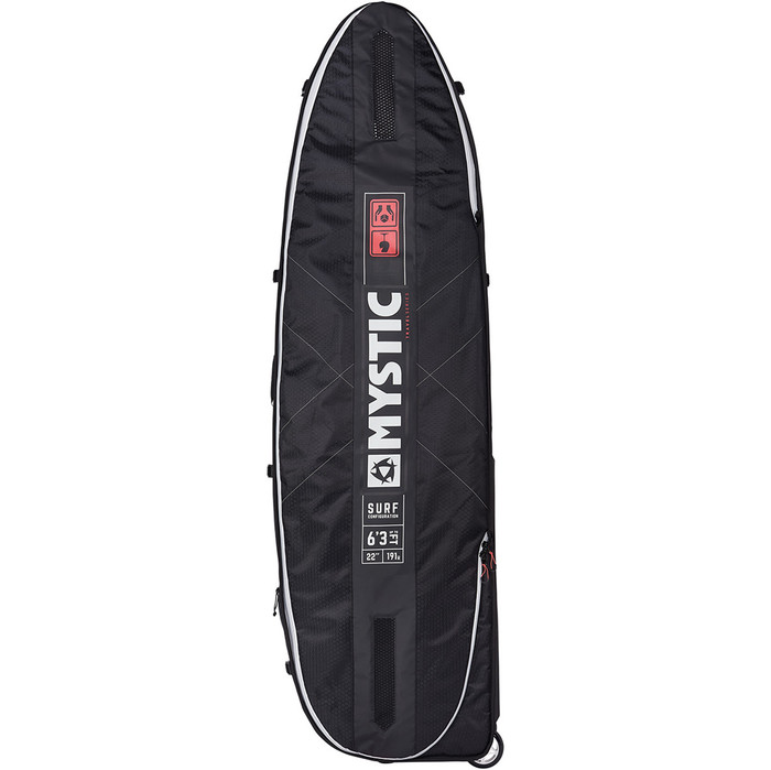 2024 Mystic Surf Pro Board Bag 6'3 Black 190056