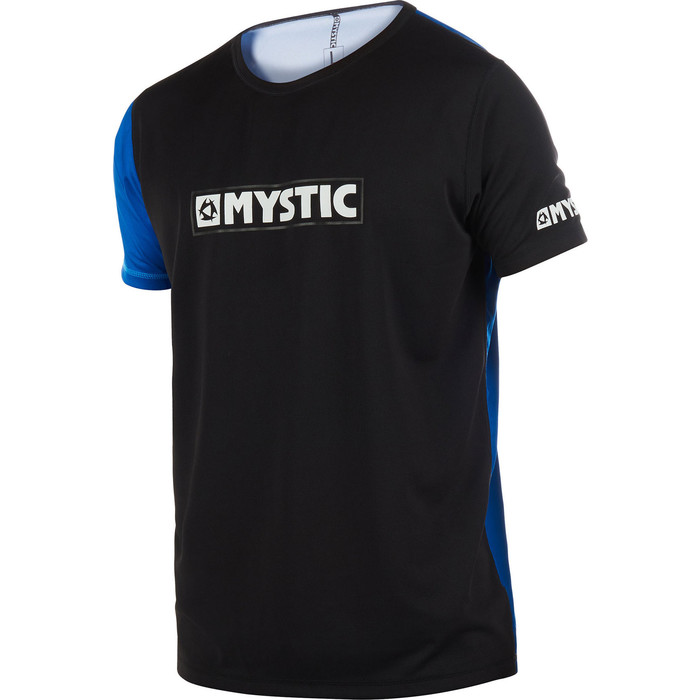 2019 Mystic Drip Mens Short Sleeve Loosefit Quick Dry Rash Vest Blue 190094