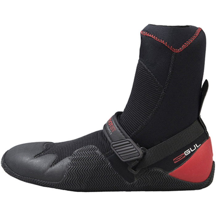 Gul Strapped Power 5mm Round Toe Wetsuit Boot Noir / Rouge BO1272