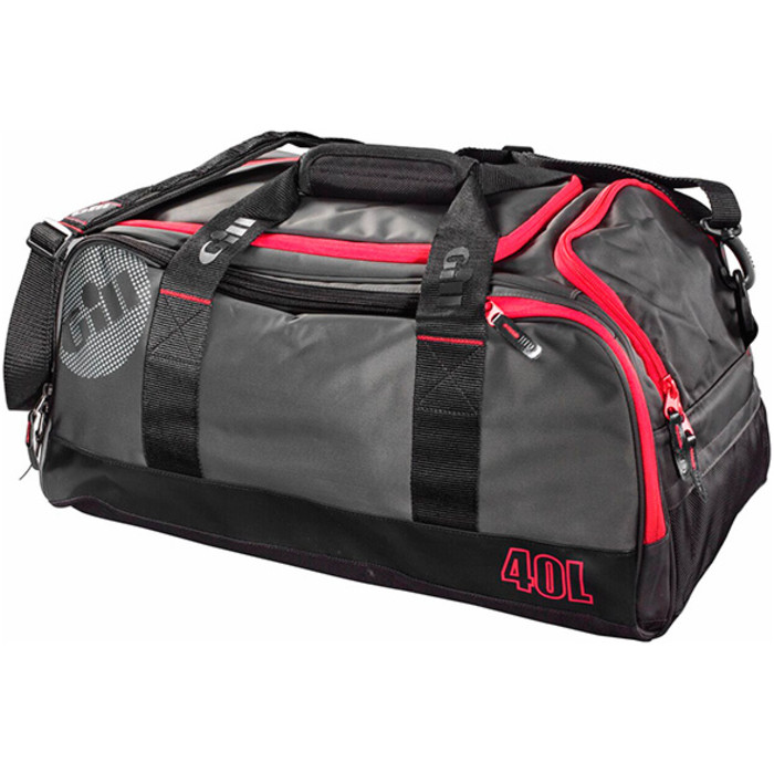 2019 Gill 40L kompakti laukku tummanharmaa / punainen yksityiskohta L060