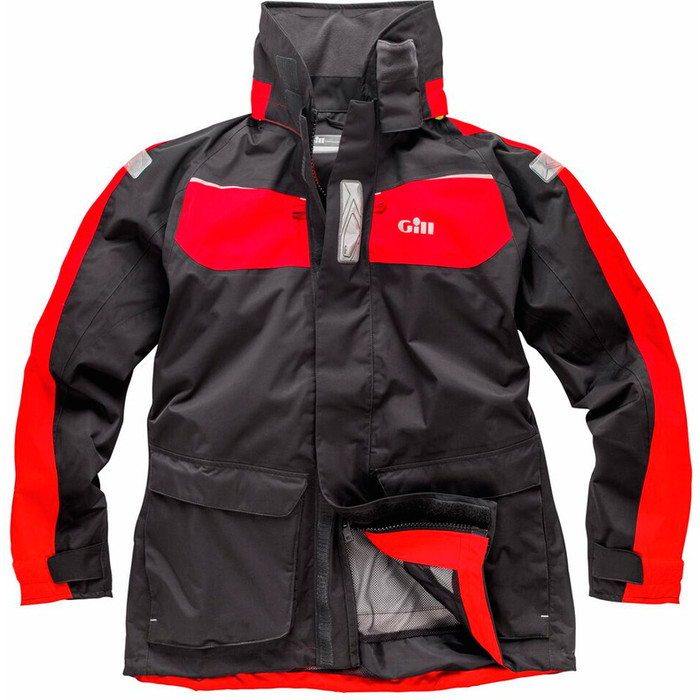 Gill Mens Coast Jacke Graphit / Rot IN12J