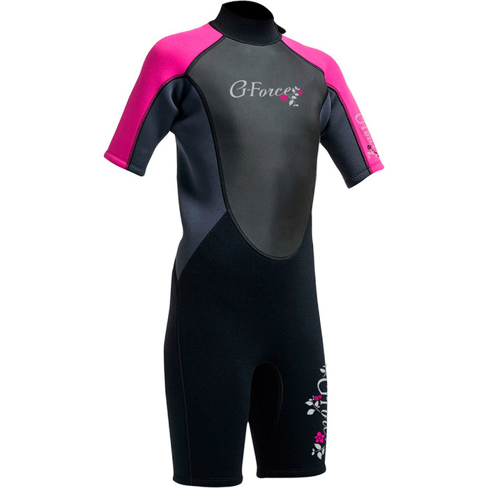 Gul G-Force Junior Shorty 3/2mm Wetsuit Black / Pink GF3308-A9 - 2ND