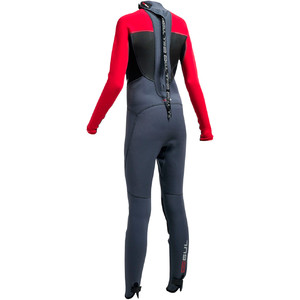 Gul Response 3/2mm Junior Flatlock Wetsuit in Graphite / Red RE1322-A9