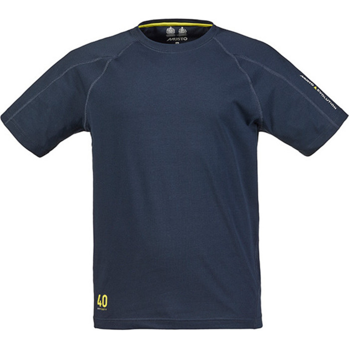 Musto Evolution Logo T-shirt  Manches Courtes Dans La Vraie Navy Se1361