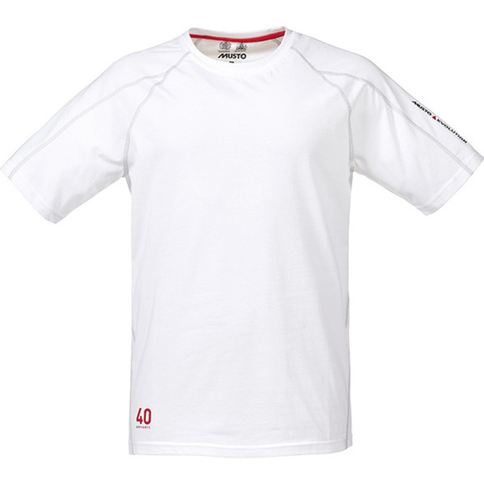 T-shirt Musto Evolution Logo A Manica Corta In Bianco Se1361
