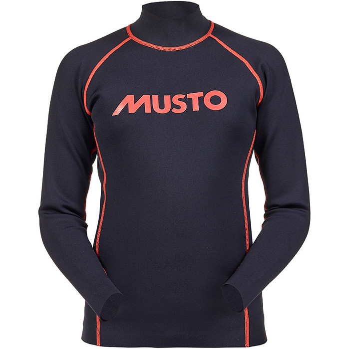 Musto Junior  manches longues en noprne en haut noir / orange  feu KS112J0