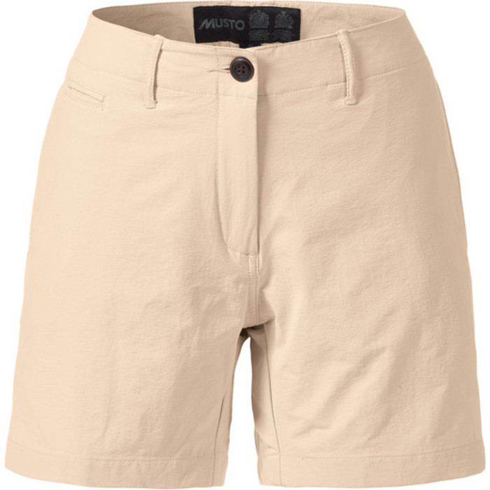Musto Kvinnors Essential Uv Snabbt Dry 4 Pocket Shorts Ljus Sten Se2070