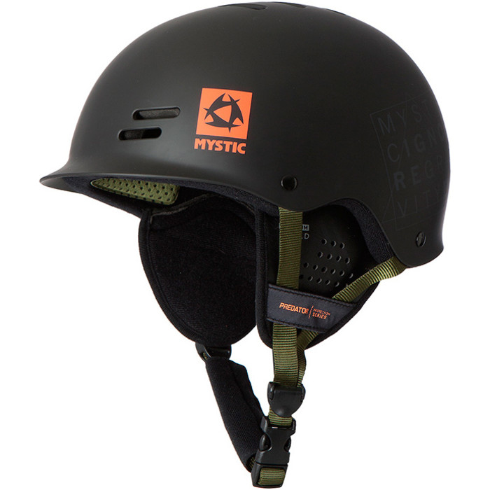 Casco Mystic Predator Multisport con almohadillas para la oreja - Logotipo negro / naranja 140200