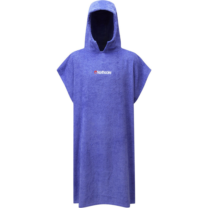 2024 Northcore Beach Basha Robe / Poncho Med Huva NOCO24 - Purple Blue