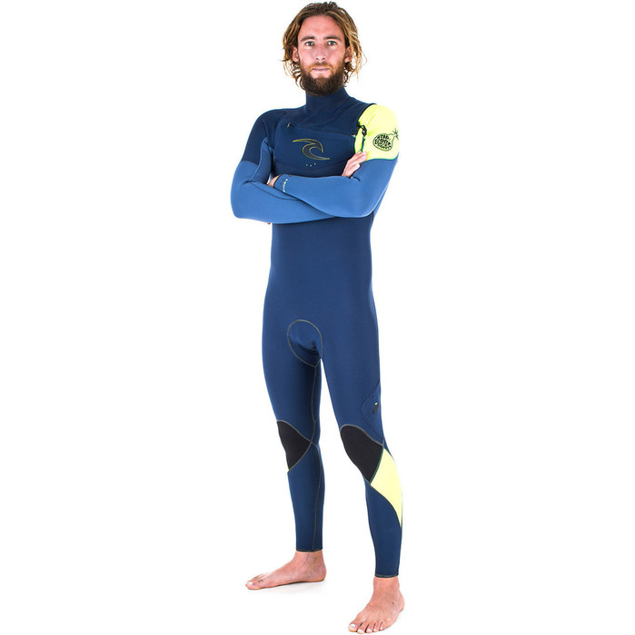 Rip Curl E-Bomb 5/4 / 3mm GBS Peito Zip Wetsuit NAVY WSM5CE