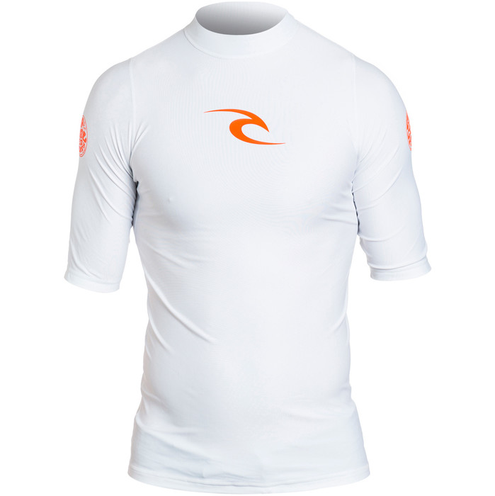 2019 Rip Curl Corpo Manches Courtes Uv Tee-shirt Gilet Sans Manches Blanc Wle4km