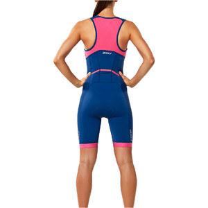 2XU Ladies Active Trisuit Fandango Pink / Navy WT4371d