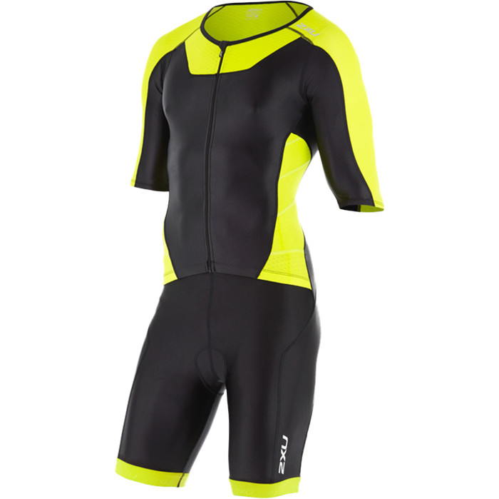 2017 2XU X-Vent Full Zip Trisito NERO / LIME PUNCH MT4355D